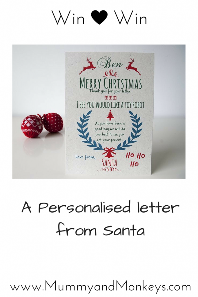 Win A Personalised letter from santa